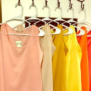 Beige Chiffon, Liva Girl sleeveless tank top, XS